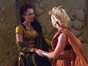 Eve and Gabrielle talking