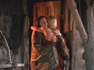 Gabrielle and Lila hug