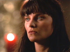 Xena looking at Athena